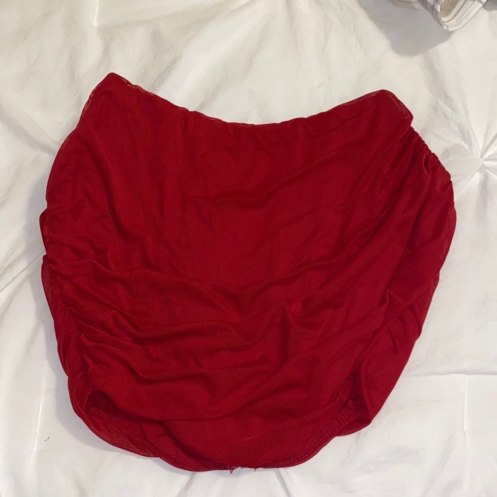 Red Ruched Corset